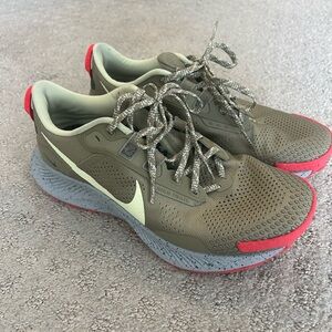 Nike Olive and Coral Sneakers